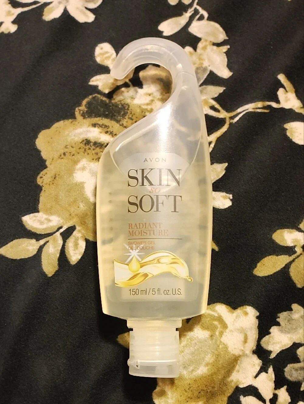 Avon Skin So Soft Radiant Moisture Shower Gel - Clear with Gold Accents